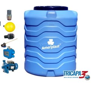 Estanque Tricapa 1000 L + Kit Bomba 1 HP