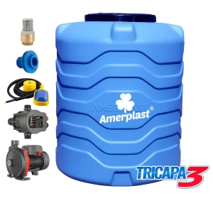 Estanque 700 L + Kit Bomba 1 HP para 7/8 personas