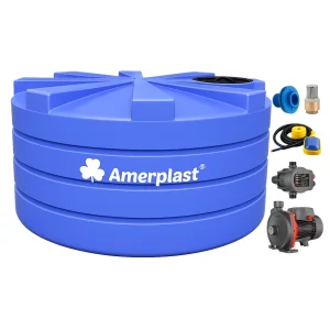 Estanque Vertical 5500 L + Kit Bomba 1 HP para 7/8 personas