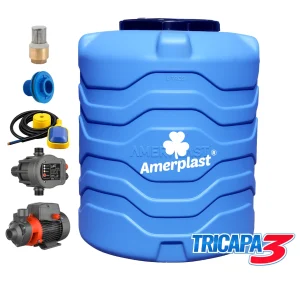 Estanque 700 L + Kit Bomba 0,5 HP para 4/5 personas